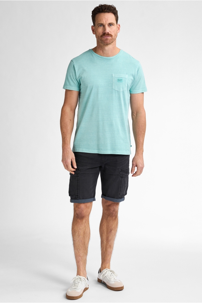 T SHIRT MET BORSTZAK M 1050 TSR632 5180 AQUA
